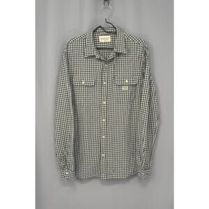 Denim & Supply Ralph Lauren Shirt Mens XL Blue White Gingham Plaid Long Sleeve